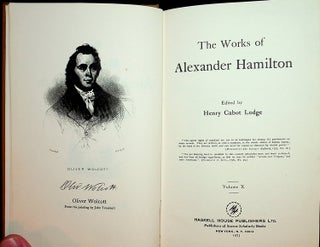 Item #27792 The Works of Alexander Hamilton ... Volume X ONLY. Henry Cabot Lodge, Alexander Hamilton