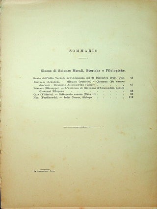 Atti Della Reale Accademia Delle Scienze Di Torino Pubblicati Dagli Accademici Segretari Delle Due Classi : Vol LV, Disp 3a 1919-1920 : Classe di Scienze Morali, Storiche e Filologiche