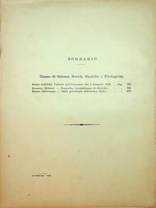 Atti Della Reale Accademia Delle Scienze Di Torino Pubblicati Dagli Accademici Segretari Delle Due Classi : Vol LV, Disp 4a 1919-1920 : Classe di Scienze Morali, Storiche e Filologiche