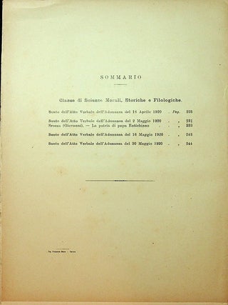 Atti Della Reale Accademia Delle Scienze Di Torino Pubblicati Dagli Accademici Segretari Delle Due Classi : Vol LV, Disp 11a, 12a, 13a, e 14a 1919-1920 : Classe di Scienze Morali, Storiche e Filologiche