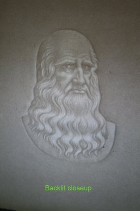 Item #27904 LEONARDO DA VINCI Chiaroscuro Watermark on light blue/grey paper