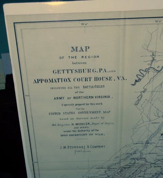 Item #27915 Map of the Region between Gettysburg, PA. and Appomattox Court House. VA. including...