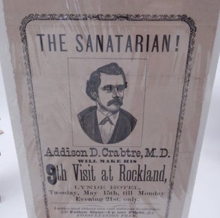 Item #27966 [ Advertising Broadside ] The SANATARIAN! Addison D. Crabtre, M. D., Crabtree