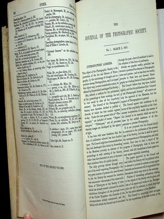 Journal of the Photographic Society of London, Volumes I and II
