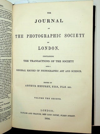Journal of the Photographic Society of London, Volumes I and II