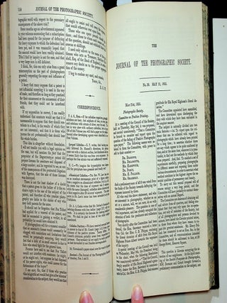 Journal of the Photographic Society of London, Volumes I and II