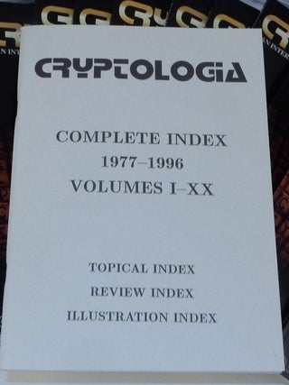 Cryptologia, A Quarterly Journal Devoted to Cryptology. 46 issues plus index issue from 1982-2011