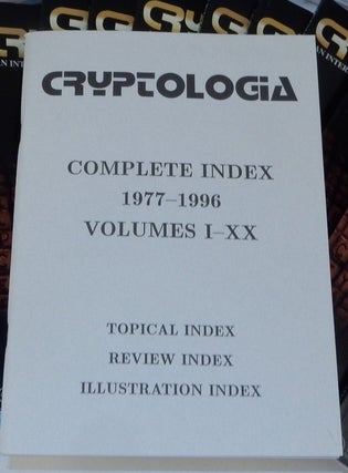 Cryptologia, A Quarterly Journal Devoted to Cryptology. 46 issues plus index issue from 1982-2011