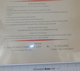 Prospectus for Fine Bird Books 1700-1900 A Bibliographical Record of two centuries of coloured plate Bird Books