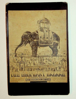 Item #28044 [ Advertising Cabinet Card ] The ELEPHANT BAZAAR ... The Colossus of Architecture ......