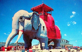 [ Advertising Cabinet Card ] The ELEPHANT BAZAAR ... The Colossus of Architecture ... West Brighton Beach, Coney Island [ NY ]