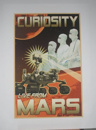 Item #28049 [ MARS exploration poster ] "Curiosity LIVE FROM MARS" MDTV