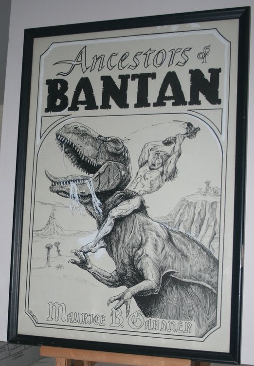 Item #28051 [ORIGINAL BOOK COVER ART] for "Ancestors of Bantan " by Maurice B. Gardner. David Prosser, Maurice B. Gardner.
