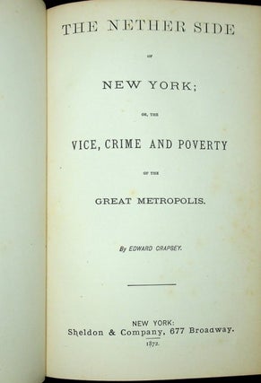 Item #28060 The Nether Side of New York; or, the Vice, Crime and Poverty of the Great Metropolis....
