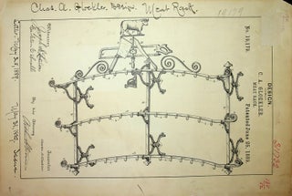 Item #28096 [Original art, Design Patent] DESIGN PATENT 19,179 "Meat Rack" C. A. / Gloekler...
