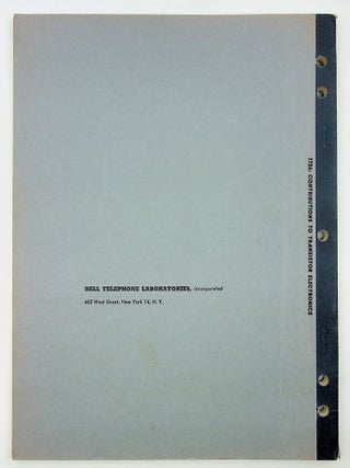 Some Contributions to Transistor Electronics