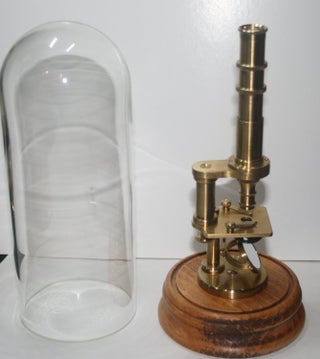 Item #28123 [ artifact, microscope ] Carl Zeiss Jena 1857 Stativ II model w/glass dome. Carl...