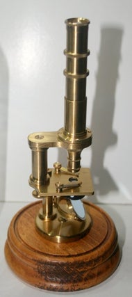 [ artifact, microscope ] Carl Zeiss Jena 1857 Stativ II model w/glass dome