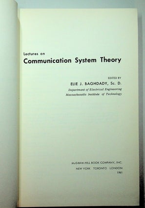 Lectures on Communication System Theory