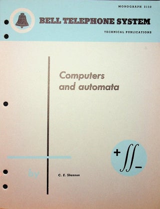 Item #28143 Computers and Automata. Claude E. Shannon
