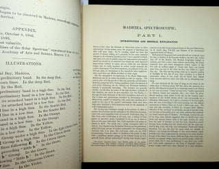 Madeira Spectroscopic being a revision of 21 Places in the Red Half of the Solar Visible Spectrum with a Rutherford Diffraction Grating at Madeira ... During the Summer of 1881