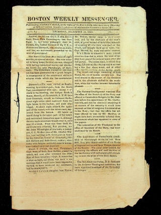 Twenty two issues of the Boston Weekly Messenger from 1818 and 1819