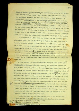 Original typescript for the introduction to Bergson's book "Duration and Simultaneity with reference to Einsteins Theory"