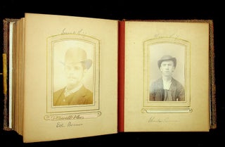 [ Photography, cdvs ] 1884/5 Mugshot album containing 47 mugshots of criminals and their details