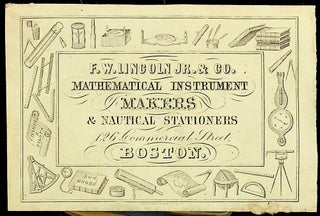 Item #28348 [Ephemera, Trade cards] F. W. Lincoln Jr. & Co. MATHEMATICAL INSTRUMENT MAKERS &...
