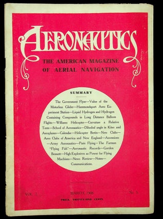 Item #28534 Aeronautics published monthly ... March 1908, Vol II, No 3. Ernest LaRue Jones, and...