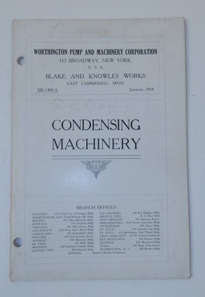 Item #28559 Blake and Knowles Works East Cambridge Mass. Bulletin BK-1400A January 1918 :...