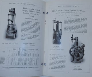 Blake and Knowles Works East Cambridge Mass. Bulletin BK-1400A January 1918 : Condensing Machinery [cover title]