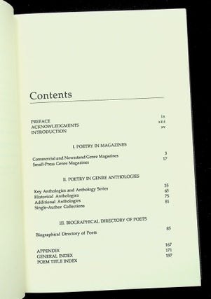 Contemporary Science Fiction, Fantasy, and Horror Poetry : A Resource Guide and Biographical Directory