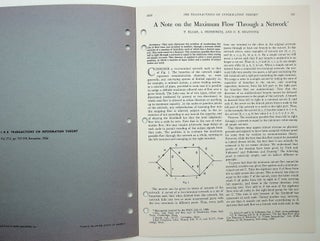 A Note on the Maximum Flow Through a Network [Bell Monograph]