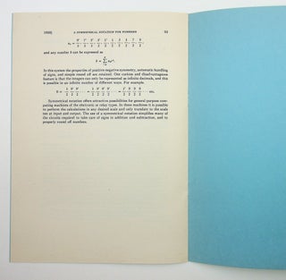 A Symmetrical Notation for Numbers [offprint with blue wrappers]