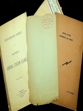 Item #28707 Central Station Management and Finance WITH Photo-engraved Samples of Foster's...