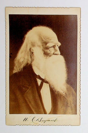 Item #28736 [Photograph, cabinet card] Cabinet card of poet and editor William Cullen Bryant with...