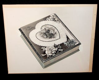 Item #28817 [Original art, candy box] Photo-ready artwork for Page & Shaw valentine candy box...