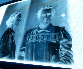 Item #28822 Original glass plate negative for female inmate #L10381. Unknown