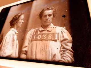 Original glass plate negative for female inmate #L10381