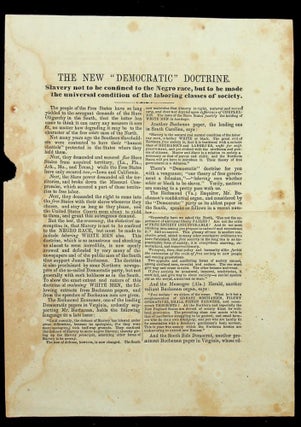 Item #28827 [Maine Politics] THE NEW "DEMOCRATIC" DOCTRINE. Slavery not to be confined to the...