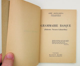 Grammaire basque (Dialectes Navarro-Labourdins)