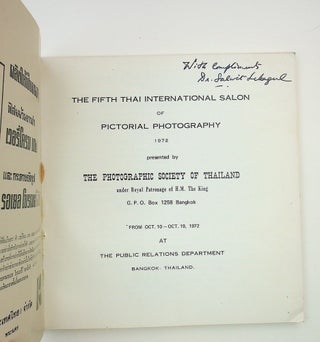 The Fifth Thai International Salon of Pictorial Photography 1972 presented by The Photographic Society of Thailand under Royal Patronage of H. M. The King