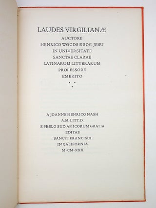 Laudes Virgilianae, auctore Henrico Woods ...