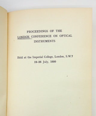 Proceedings of the London Conference on Optical Instruments 1950
