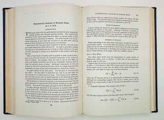 Item #29007 Mathematical Analysis of Random Noise [Part 1]. S. O. Rice, Stephen