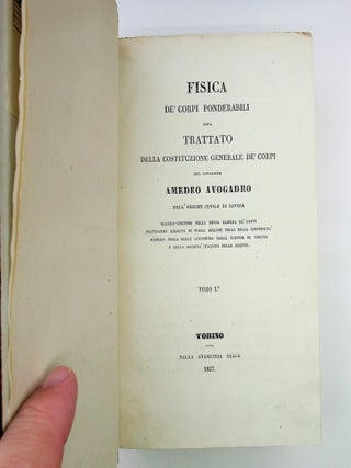 Fisica de' Corpi Ponderabili ossia Trattato della Costituzione Generale de' Corpi del Cavaliere