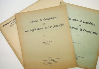 Item #29056 The Index of Coincidence and Its Applications in Cryptography : Publication No. 22...
