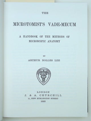 Item #29094 The Microtomist's Vade-Mecum A Handbook of the Methods of Microscopic Anatomy. Arthur...