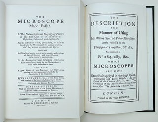 Item #29095 The Microscope Made Easy [1769] WITH Pocket Microscopes [1706]. Henry Baker, James...